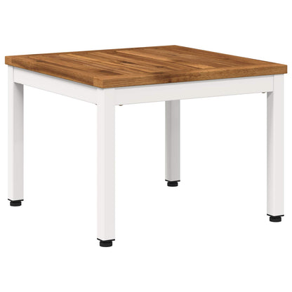 Tavolino da salotto Naturale e Bianco 49 x 48,5 x 36 cm