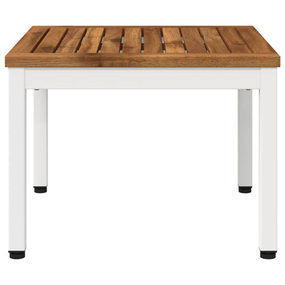Tavolino da salotto Naturale e Bianco 49 x 48,5 x 36 cm