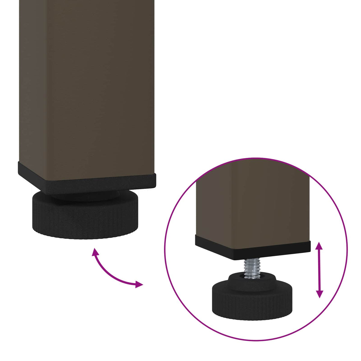 Tavolino da salotto Naturale e Caffè 60 x 60,5 x 36 cm