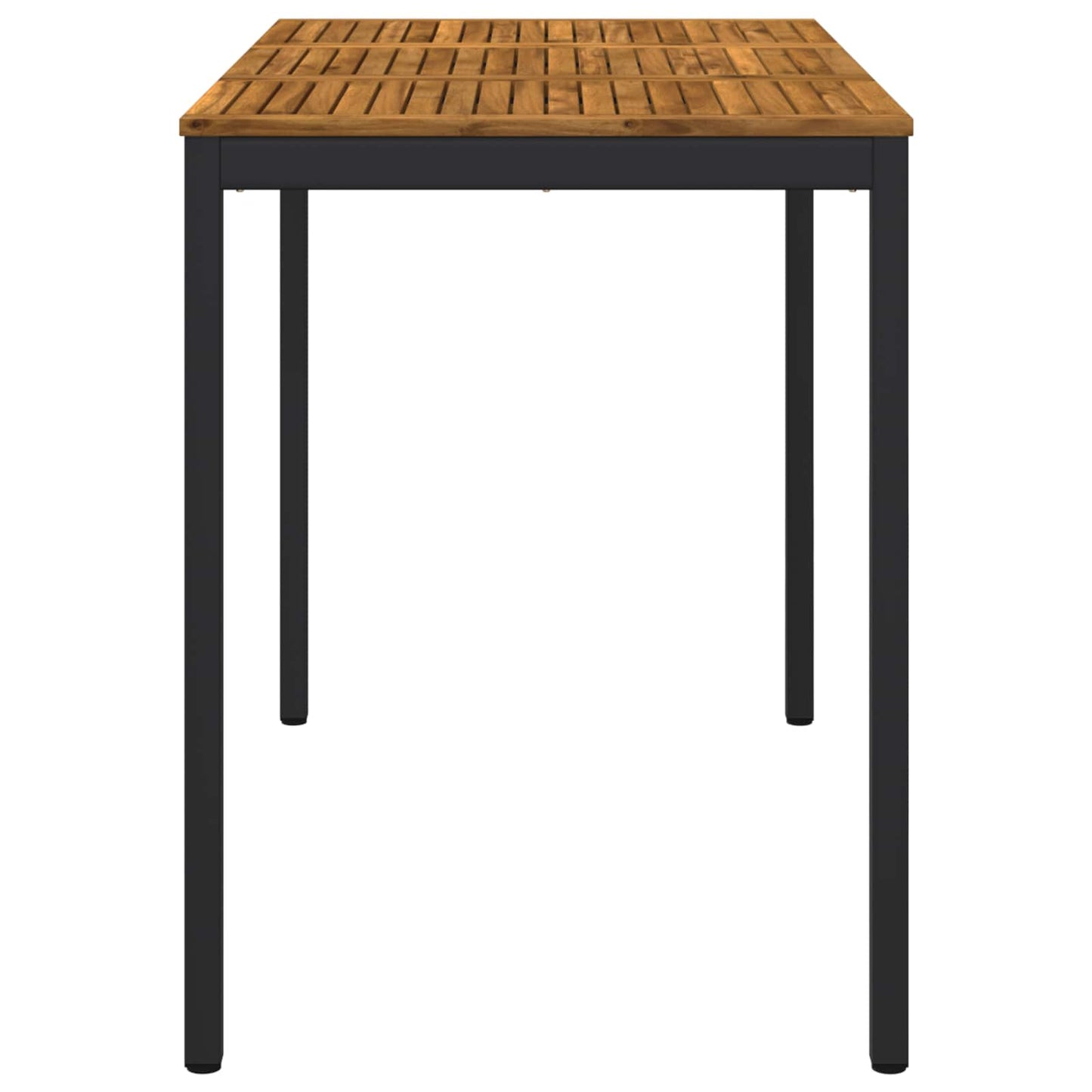 Tavolo Bar da Giardino Naturale e Nero 141 x 80,5 x 105 cm | homemem39
