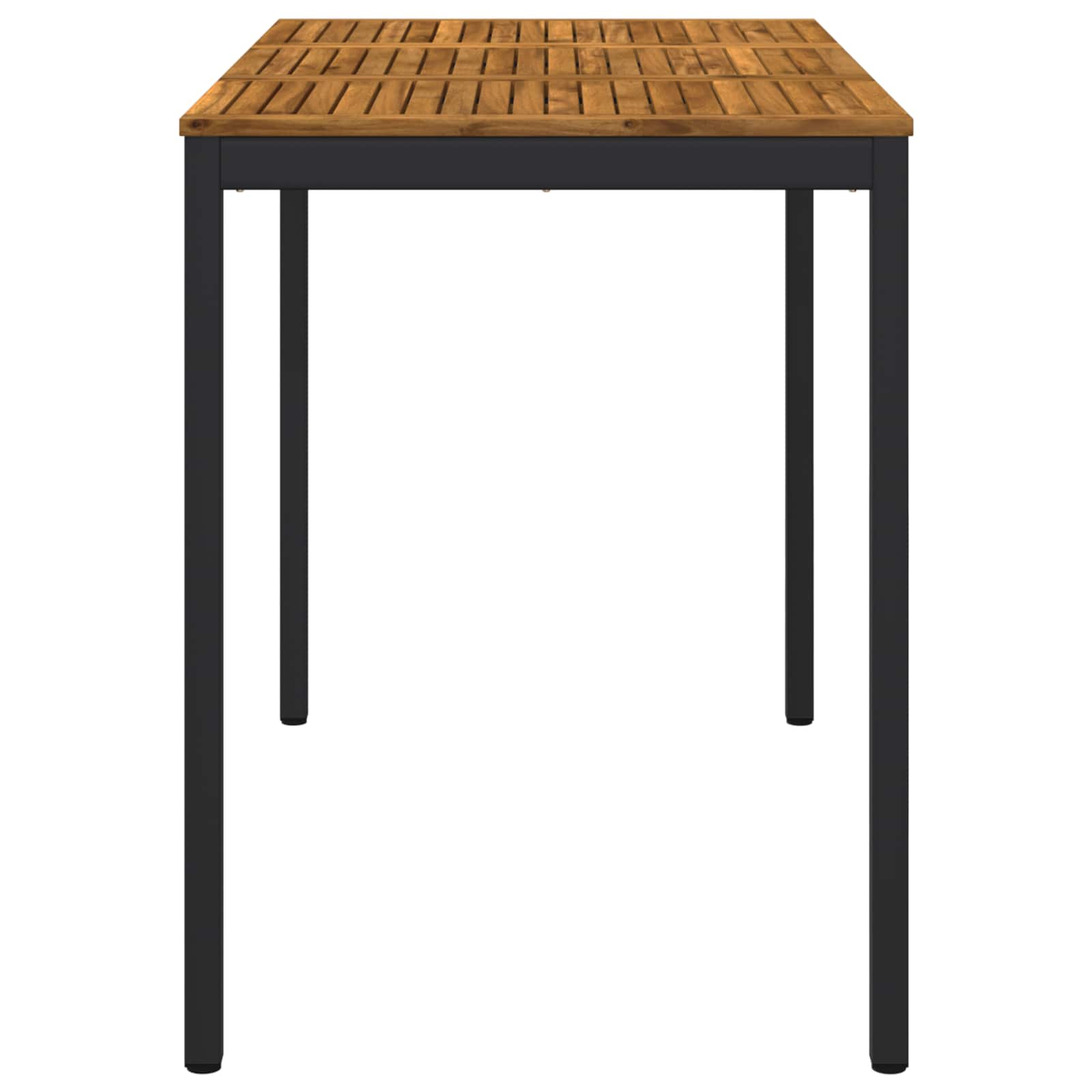 Tavolo Bar da Giardino Naturale e Nero 141 x 80,5 x 105 cm | homemem39