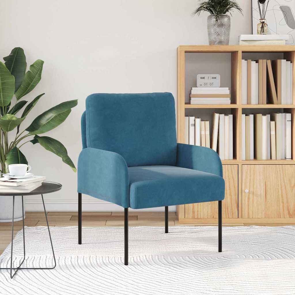 Divani con cuscino 55cm Blu Legno compensato | homemem39