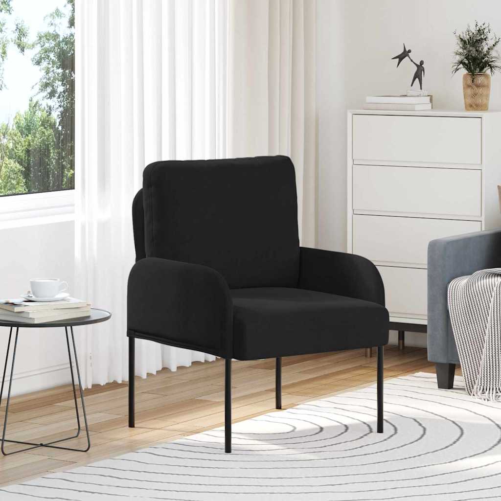 Divani con cuscino 55cm Nero Legno compensato | homemem39