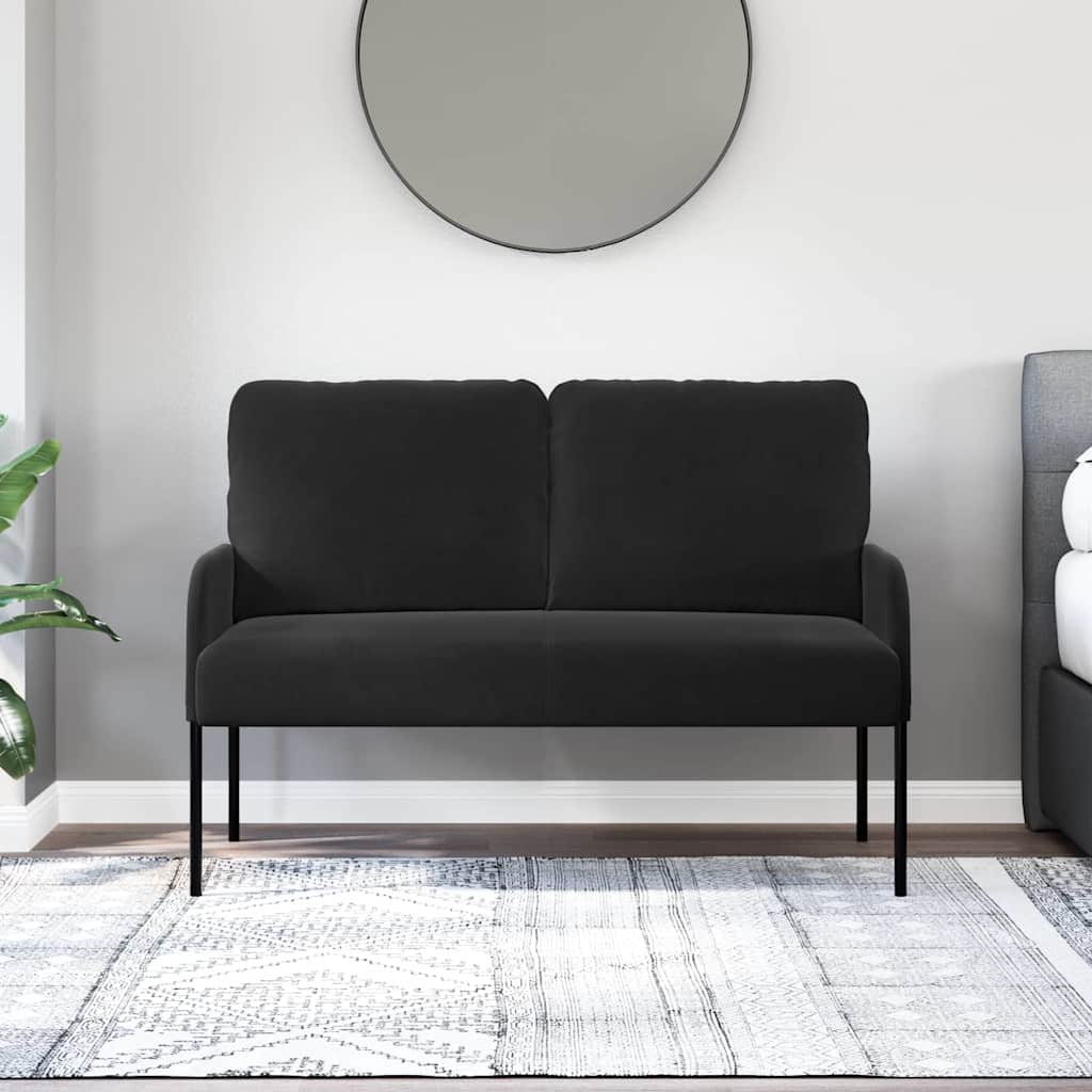 Divani con cuscino 110cm Nero Legno compensato | homemem39