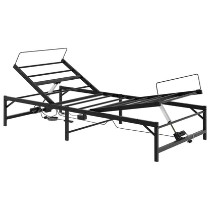 Telaio Letto Elettrico Regolabile Nero 75 x 190 cm Acciaio