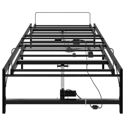 Telaio Letto Elettrico Regolabile Nero 75 x 190 cm Acciaio