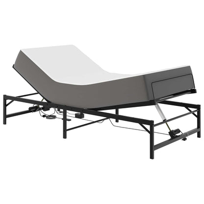 Telaio Letto Elettrico Regolabile Nero 75 x 190 cm Acciaio