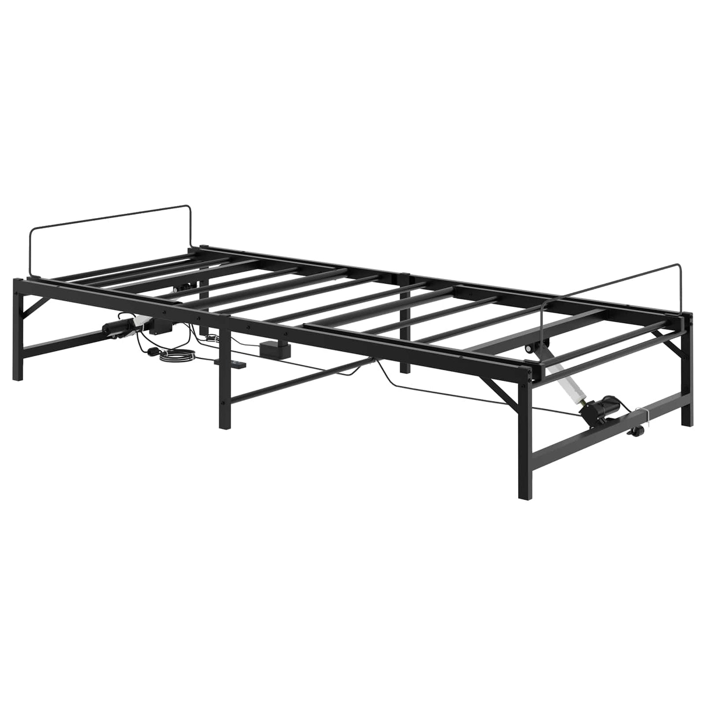 Telaio Letto Elettrico Regolabile Nero 90 x 190 cm Acciaio