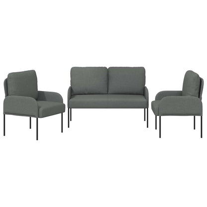 Set divani 3 pcs Grigio scuro 115 x 56 x 80 cm Legno compensato | homemem39