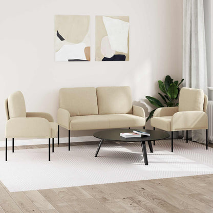 Set divani 3 pcs Crema 115 x 56 x 80 cm Legno compensato | homemem39