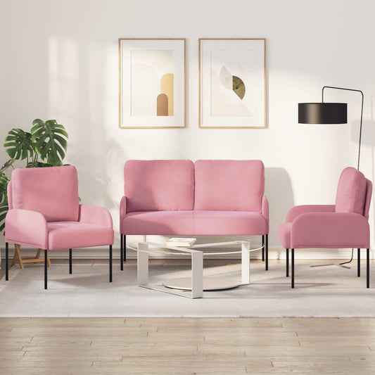 Set divani 3 pcs Rosa 115 x 56 x 80 cm Legno compensato | homemem39