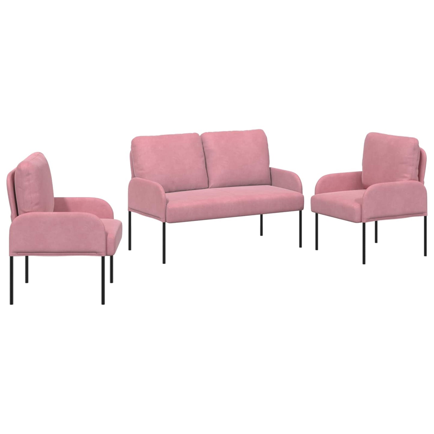Set divani 3 pcs Rosa 115 x 56 x 80 cm Legno compensato | homemem39