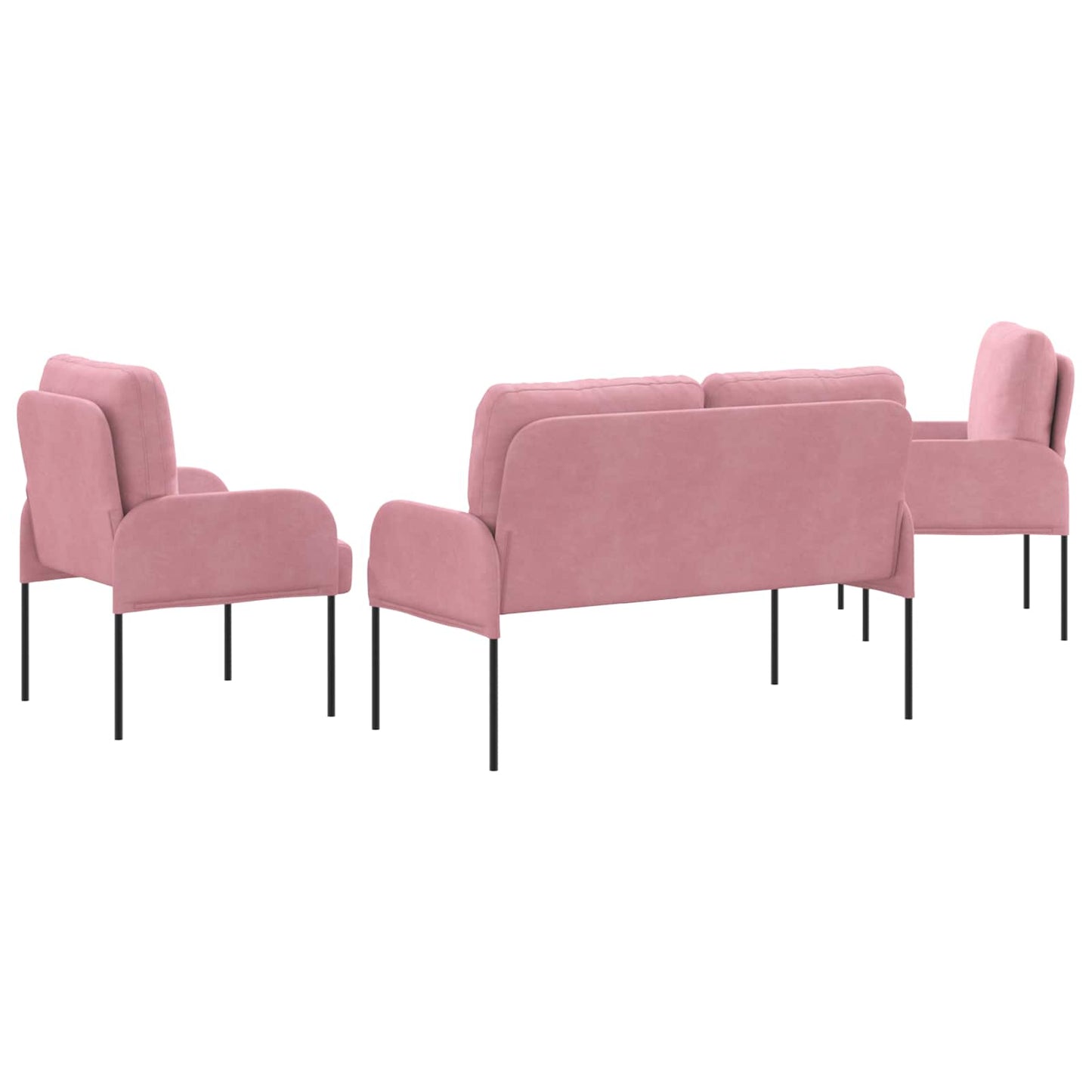 Set divani 3 pcs Rosa 115 x 56 x 80 cm Legno compensato | homemem39