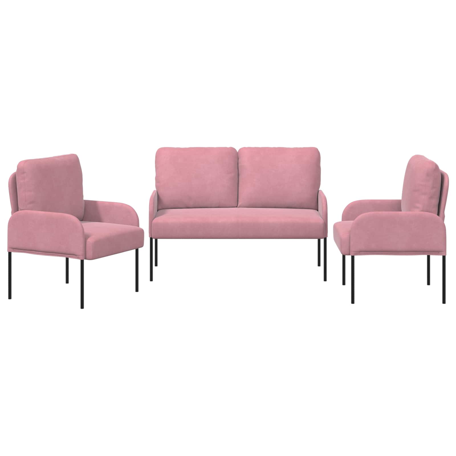 Set divani 3 pcs Rosa 115 x 56 x 80 cm Legno compensato | homemem39