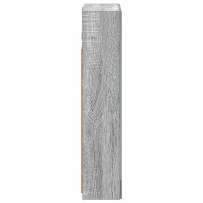 Mobiletto per specchio da bagno Grigio Sonoma 30 x 10,5 x 50 cm | homemem39