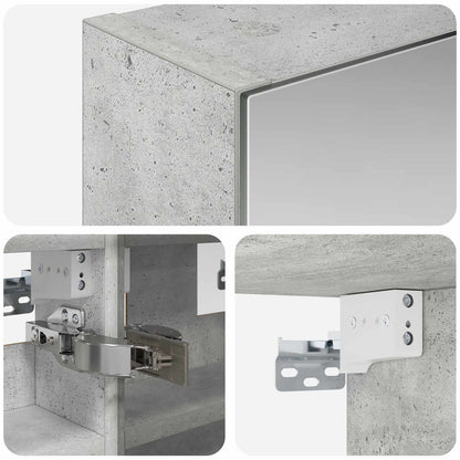 Mobiletto per specchio da bagno Grigio cemento | homemem39
