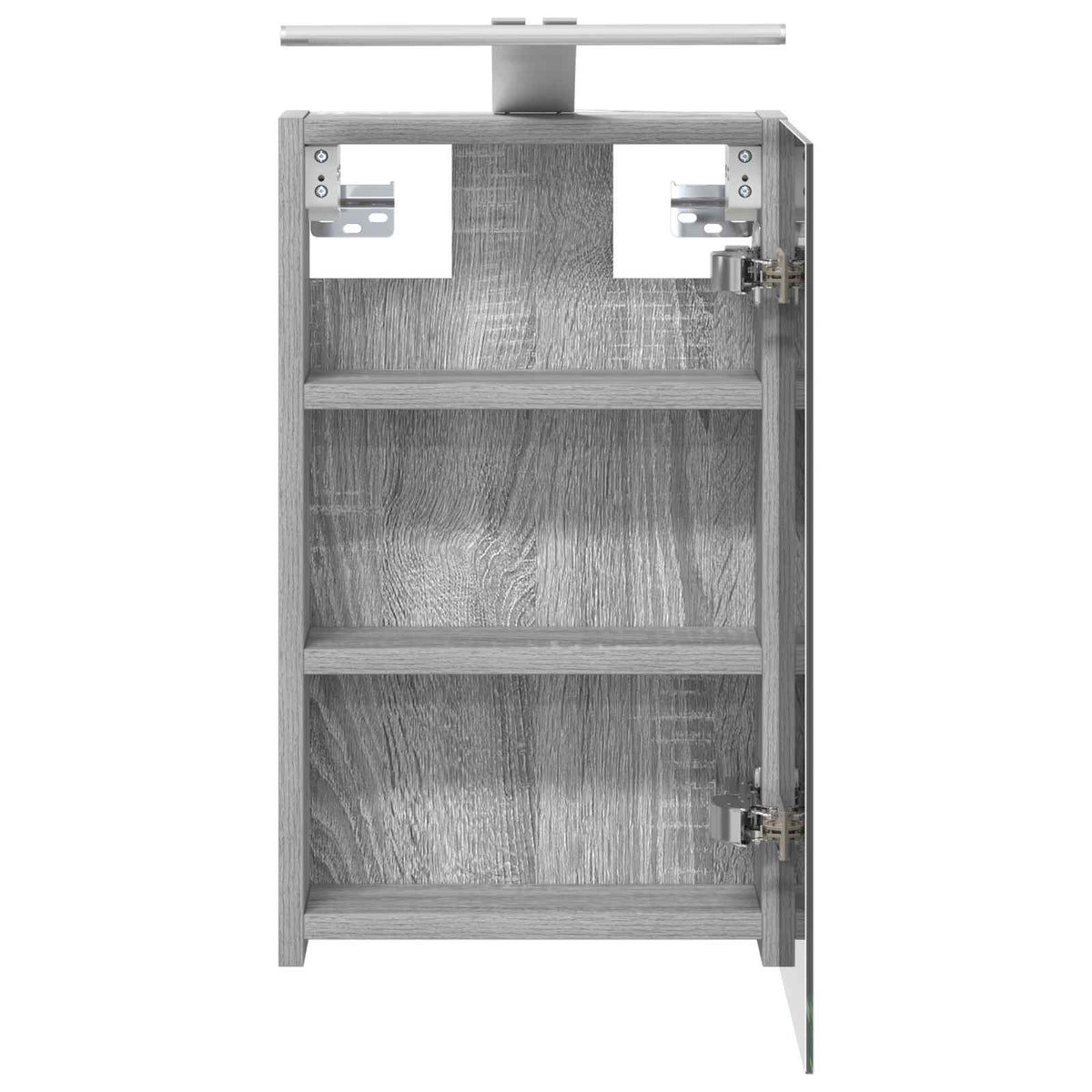 Mobiletto per specchio da bagno Grigio Sonoma 30 x 10,5 x 50 cm