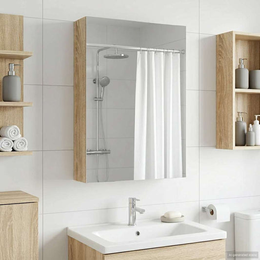 Mobiletto per specchio da bagno Rovere Sonoma