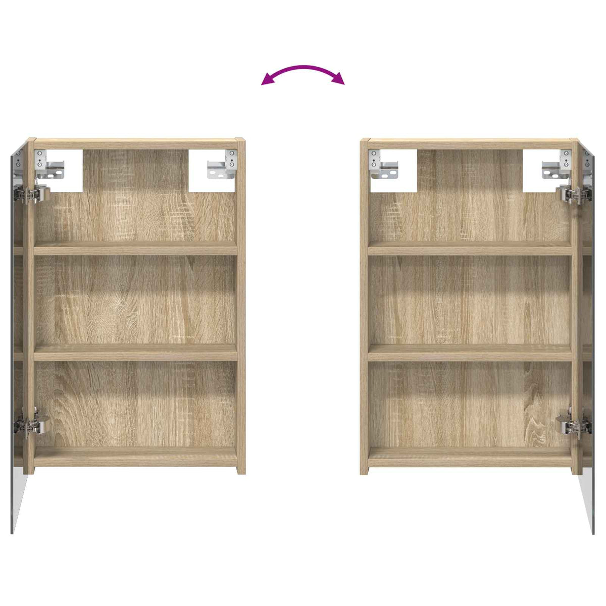 Mobiletto per specchio da bagno Rovere Sonoma | homemem39