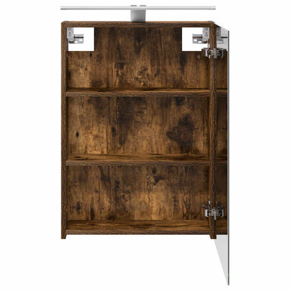Mobiletto per specchio da bagno Rovere fumé 50 x 14,5 x 70 cm | homemem39