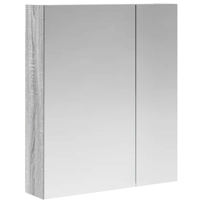 Mobiletto per specchio da bagno Grigio Sonoma 60 x 14,5 x 70 cm | homemem39