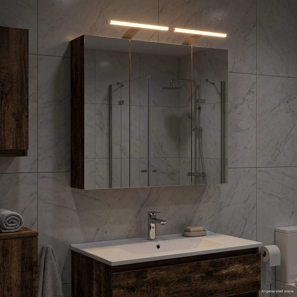 Mobiletto per specchio da bagno Legno vecchio 70 x 14,5 x 70 cm