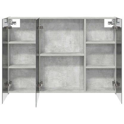 Mobiletto per specchio da bagno con lo scaffale Grigio cemento | homemem39