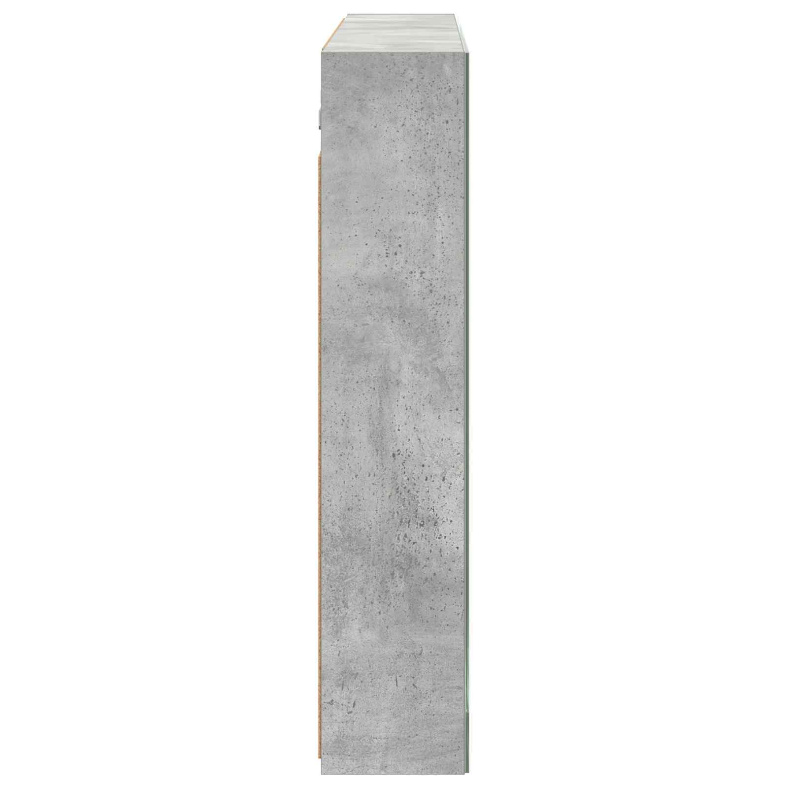 Mobiletto per specchio da bagno con lo scaffale Grigio cemento | homemem39