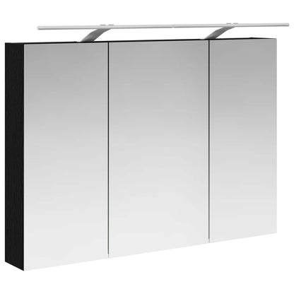 Mobiletto per specchio da bagno Rovere Nero 100 x 14,5 x 70 cm | homemem39