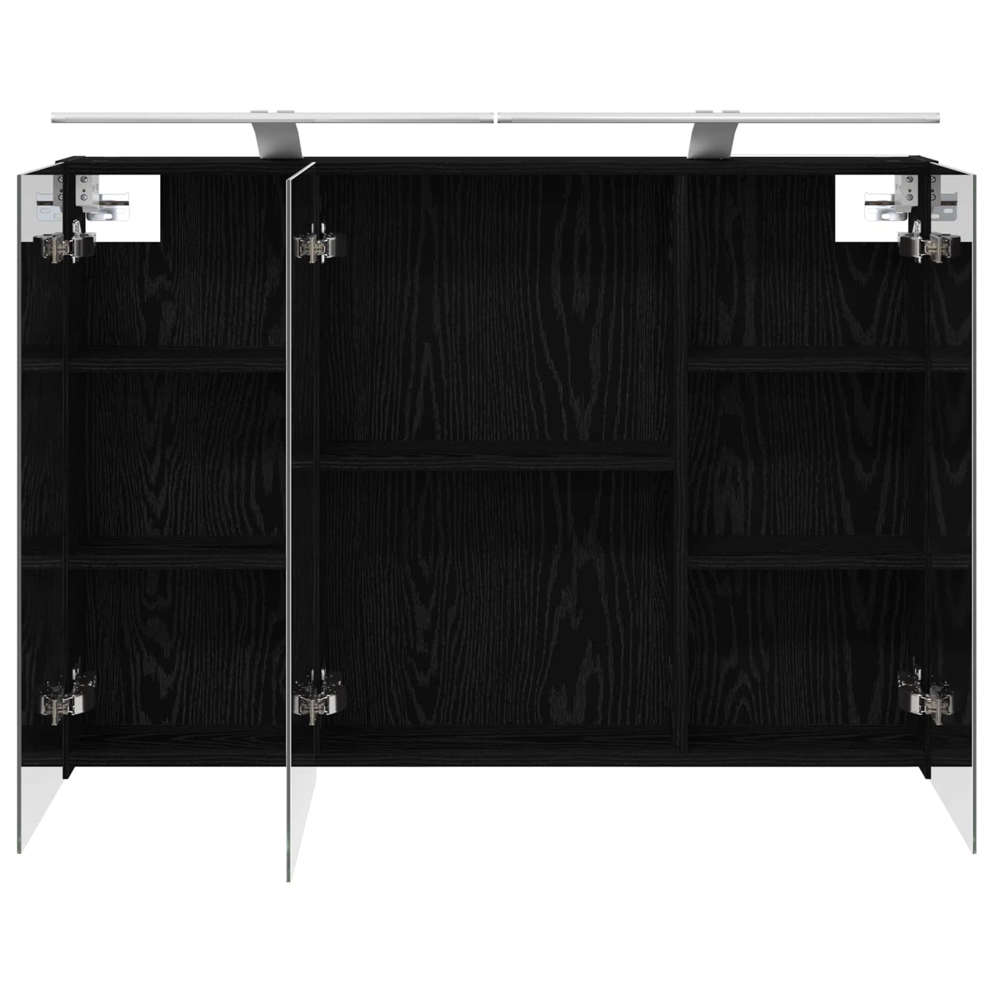 Mobiletto per specchio da bagno Rovere Nero 100 x 14,5 x 70 cm | homemem39