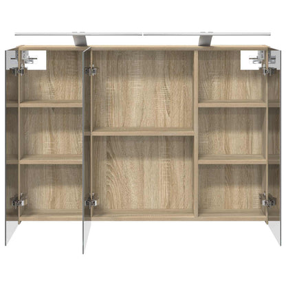 Mobiletto per specchio da bagno con lo scaffale Rovere Sonoma | homemem39
