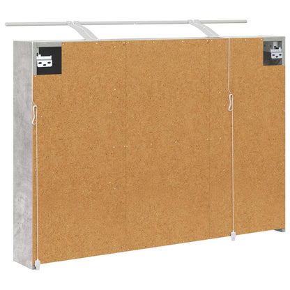 Mobiletto per specchio da bagno con lo scaffale Grigio cemento