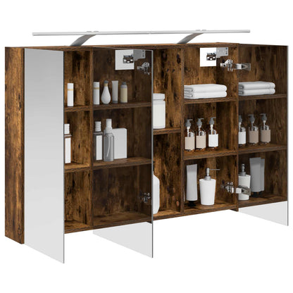 Mobiletto per specchio da bagno Rovere fumé 100 x 14,5 x 70 cm | homemem39