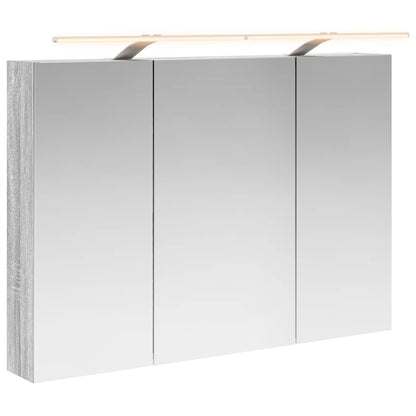 Mobiletto per specchio da bagno con lo scaffale Grigio Sonoma