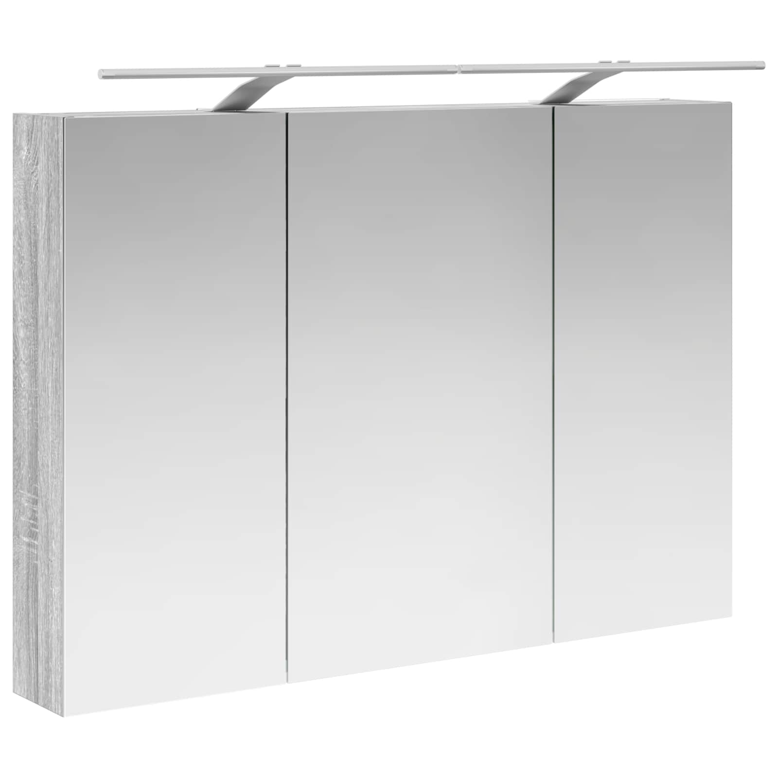Mobiletto per specchio da bagno con lo scaffale Grigio Sonoma | homemem39