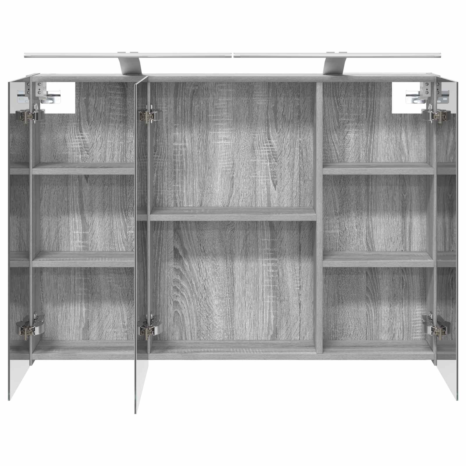 Mobiletto per specchio da bagno con lo scaffale Grigio Sonoma | homemem39