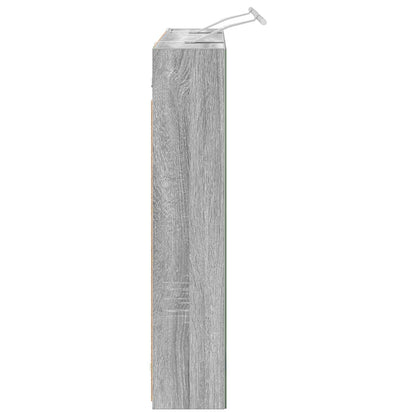 Mobiletto per specchio da bagno con lo scaffale Grigio Sonoma | homemem39