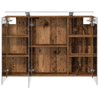 Mobiletto per specchio da bagno con lo scaffale Legno vecchio | homemem39