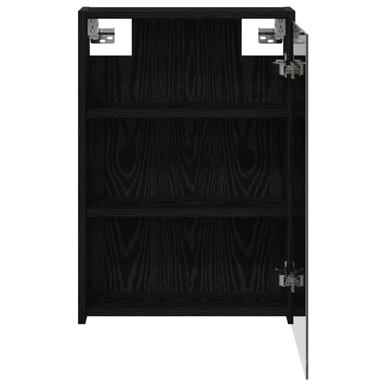 Mobiletto per specchio da bagno Rovere Nero 43 x 16 x 62.5 cm | homemem39