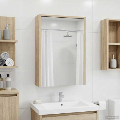 Mobiletto per specchio da bagno Rovere Sonoma 43 x 16 x 62.5 cm | homemem39