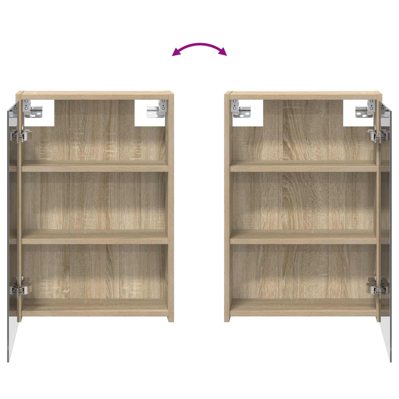 Mobiletto per specchio da bagno Rovere Sonoma 43 x 16 x 62.5 cm | homemem39