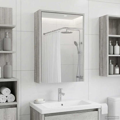 Mobiletto per specchio da bagno Grigio Sonoma 43 x 16 x 62.5 cm | homemem39