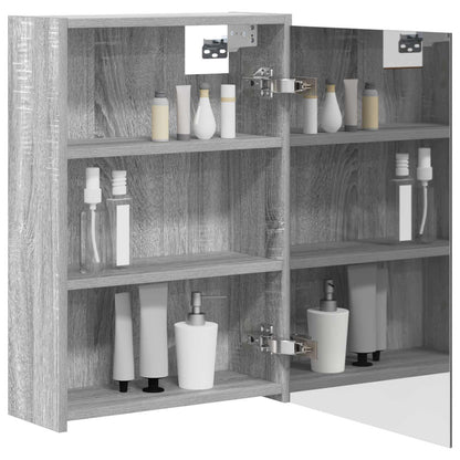 Mobiletto per specchio da bagno Grigio Sonoma 43 x 16 x 62.5 cm | homemem39