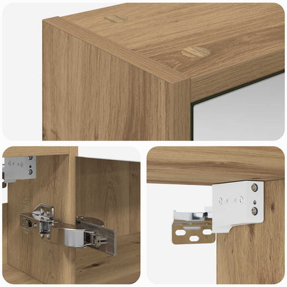 Mobiletto per specchio da bagno con porta Rovere Artigianale | homemem39