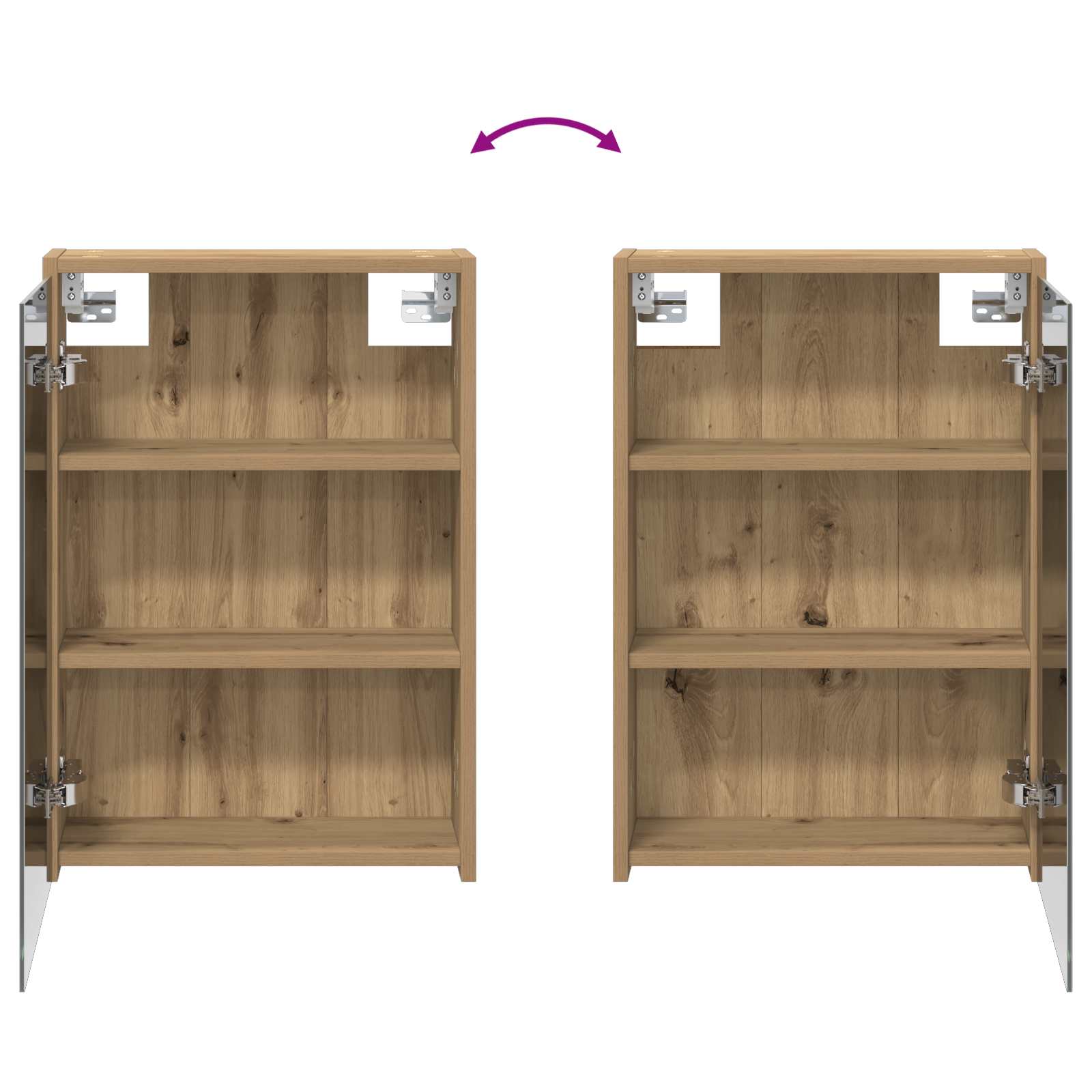 Mobiletto per specchio da bagno con porta Rovere Artigianale | homemem39