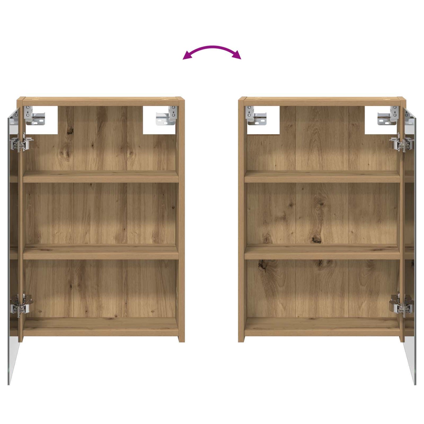 Mobiletto per specchio da bagno con porta Rovere Artigianale | homemem39