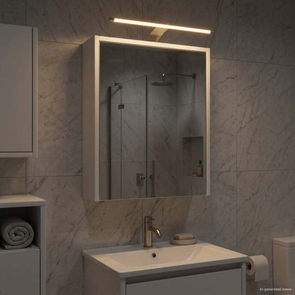 Mobiletto per specchio da bagno Bianco 43 x 16 x 62.5 cm | homemem39