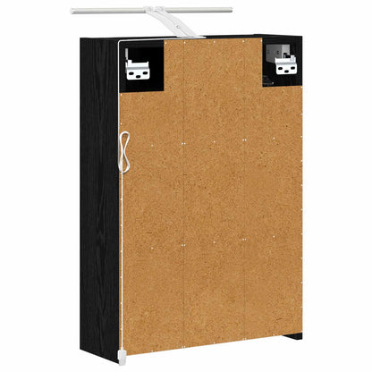 Mobiletto per specchio da bagno Rovere Nero 43 x 16 x 62.5 cm | homemem39