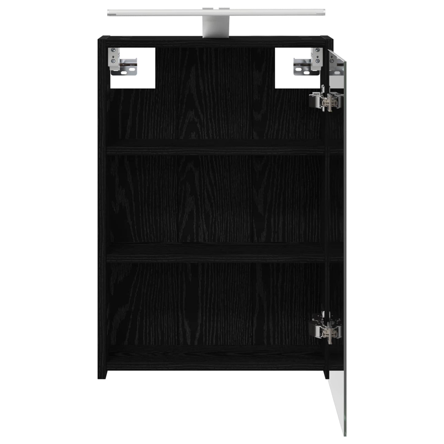 Mobiletto per specchio da bagno Rovere Nero 43 x 16 x 62.5 cm | homemem39