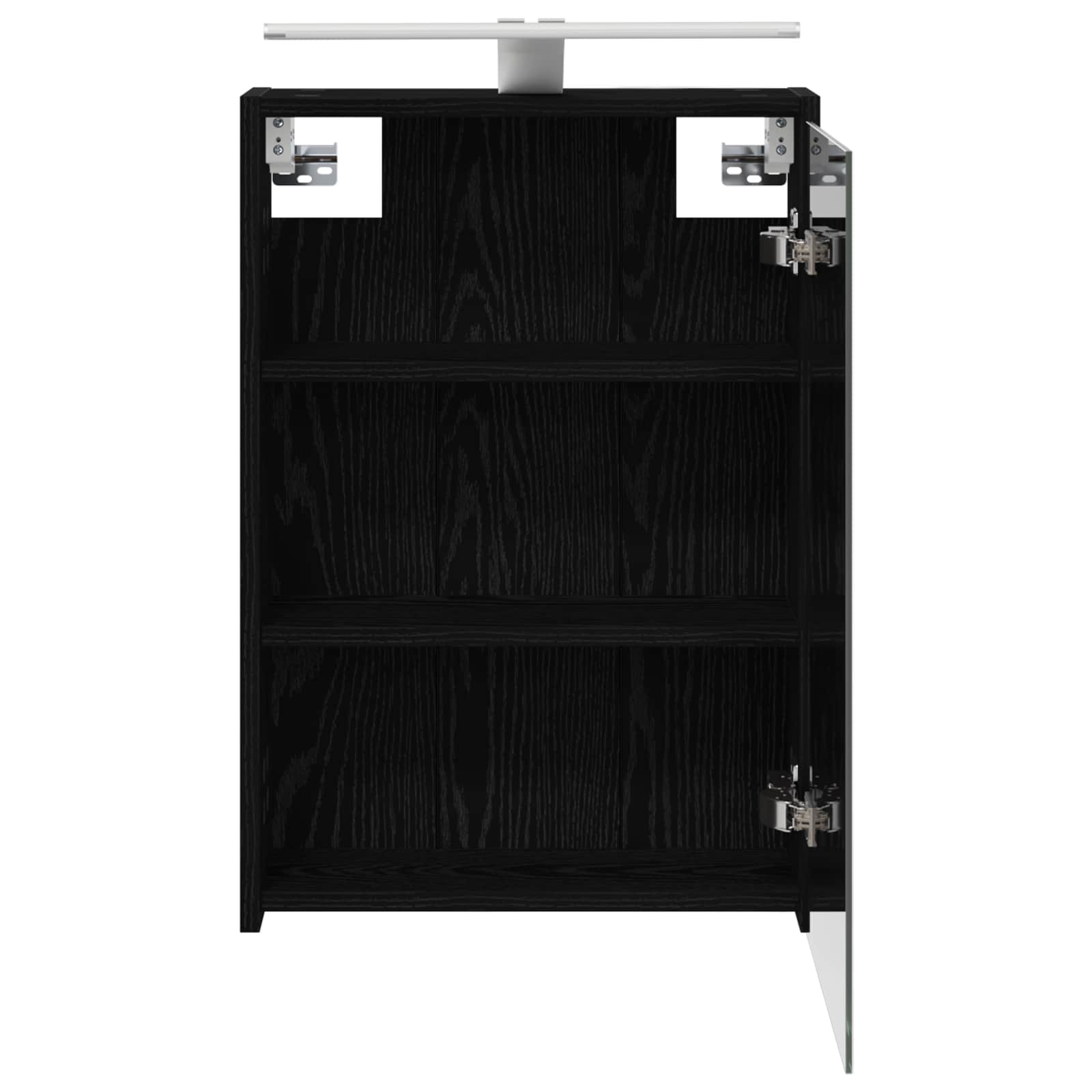 Mobiletto per specchio da bagno Rovere Nero 43 x 16 x 62.5 cm | homemem39
